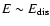 $E\sim E_{\rm dis}$