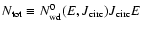 $N_{\rm tot}\equiv N^{0}_{\rm wd}(E, J_{\rm circ})J_{\rm circ}E$