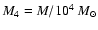 $M_{4}=M/10^4~M_{\odot}$