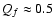 $Q_{f}\approx
0.5$