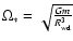 $\Omega_{*}=\sqrt {{Gm\over R_{\rm wd}^{3}}}$