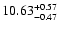 $\rm 10.63^{+0.57}_{-0.47}$