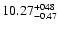$\rm 10.27^{+048}_{-0.47}$