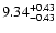$\rm 9.34^{+0.43}_{-0.43}$