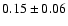 $0.15\pm0.06$