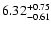 $\rm 6.32^{+0.75}_{-0.61}$
