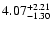 $\rm 4.07^{+2.21}_{-1.30}$