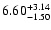 $\rm 6.60^{+3.14}_{-1.50}$