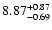$\rm 8.87^{+0.87}_{-0.69}$