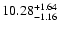 $\rm 10.28^{+1.64}_{-1.16}$