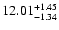 $\rm 12.01^{+1.45}_{-1.34}$