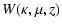 $\displaystyle W(\kappa,\mu,z)$