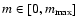 $m\in[0,m_{\max}]$