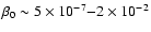$\beta_{0}\sim5\times10^{-7}{-}2\times10^{-2}$