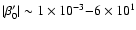$\vert\beta_{0}'\vert\sim1\times10^{-3}{-}6\times10^{1}$
