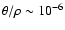 $\theta/\rho\sim 10^{-6}$