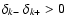 $\delta_{k-} ~ \delta_{k+} > 0$