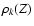 $\rho_k(Z)$