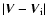 $\left\vert\vec{V}-\vec{V}_{\rm i}\right\vert$