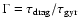 $\Gamma = \tau _{\rm drag} / \tau _{\rm gyr}$