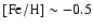 $\rm [Fe/H] \sim -0.5$