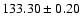 $133.30\pm0.20$