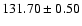 $131.70\pm0.50$