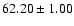 $ 62.20\pm1.00$