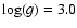 $\log(g)=3.0$