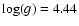 $\log(g) = 4.44$