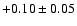 $+0.10\pm0.05$