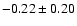 $-0.22\pm0.20$