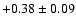 $+0.38\pm0.09$