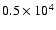 $0.5 \times 10^4$