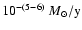 $10^{-(5-6)}~M_{\odot}/{\rm y}$