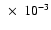 $~\times~ 10^{-3}$