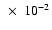 $~\times~ 10^{-2}$