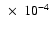 $~\times~ 10^{-4}$