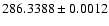 $286.3388\pm0.0012$