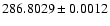 $286.8029\pm0.0012$