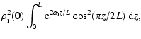 $\displaystyle \rho_{\rm i}^2(0) \int_{0}^L {\rm e}^{2 \alpha_{\rm i} z/L} \cos^2(\pi z/2L) ~ {\rm d}z,$