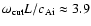 $\omega_{\rm cut} L/c_{\rm Ai} \approx 3.9$
