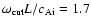 $\omega_{\rm cut}
L/c_{\rm Ai} = 1.7$