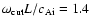 $\omega_{\rm cut} L / c_{\rm Ai} =1.4$
