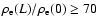 $\rho_{\rm e}(L)/\rho_{\rm e}(0) \ge 70$