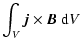 $\displaystyle \int_V \vec{j}\times\vec{B} ~ {\rm d}V$