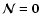 $\vec{\mathcal{N}}=\vec{0}$