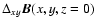 $\Delta_{xy} \vec B(x,y,z=0)$