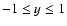 $-1\le y\le 1$