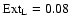 ${\rm Ext}_{{\rm L}} = 0.08$